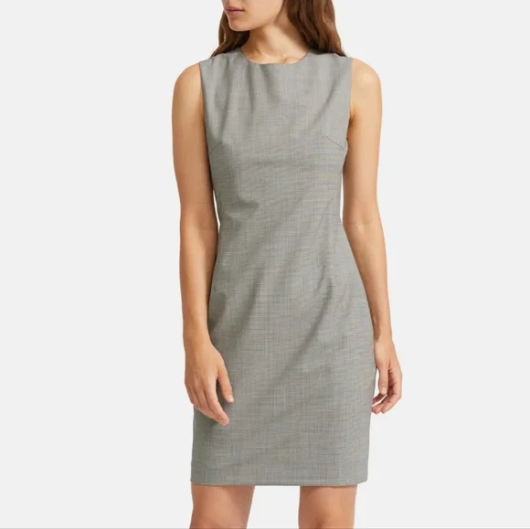 slim fit dress slacks Theory Refurbished Product US12 Fitted Shirtdress 1411130079 58494053 –  trenbe main image 1